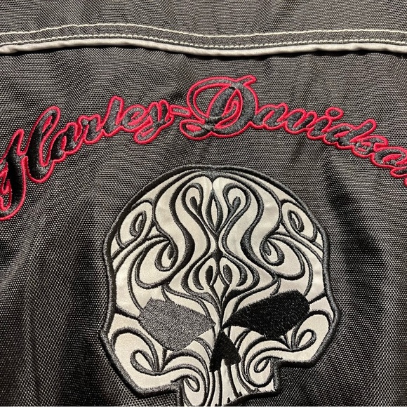 NWOT Harley-Davidson Black and Red Lightweight Motorcycle Jacket - Picture 4 of 14